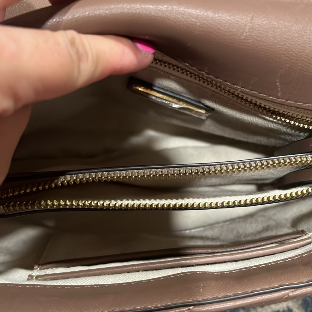 Tory Burch Taupe Quilted Shoulder Bag - Picture 16 of 16